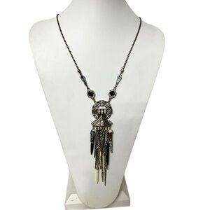 Elegant Silver and Black Necklace